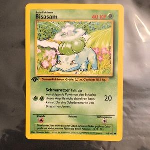 Pokémon Card - 1st Edition Bisasam (Bulbasaur) 1999 Base Set 44/102 - Near Mint